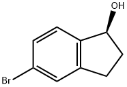 (1S)-5-ブロモインダン-1-オール 化学構造式