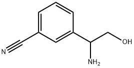 3-(1-氨基-2-羟乙基)苯甲腈 结构式