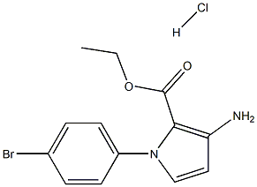 乙基 3-氨基-1-(4-溴苯基)-1H-吡咯-2-甲酸基酯盐酸 结构式