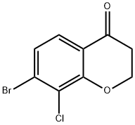 7-bromo-8-chlorochroman-4-one 化学構造式