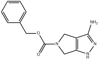 3-氨基-4,6-二氢吡咯并[3,4-C]吡唑-5(1H)-甲酸苄酯 结构式