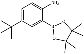 4-(叔丁基)-2-(4,4,5,5-四甲基-1,3,2-二氧杂硼烷-2-基)苯胺, 1276656-57-5, 结构式