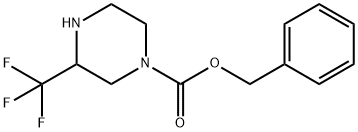 3-三氟甲基哌嗪-1-甲酸苄酯 结构式