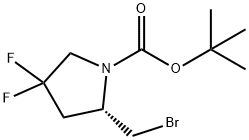 tert-butyl (2S)-2-(bromomethyl)-4,4-difluoropyrrolidine-1-carboxylate Structure