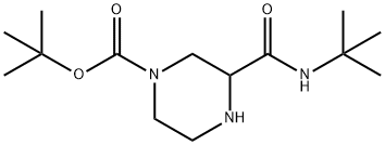3-(叔丁基氨基甲酰基)哌嗪-1-甲酸叔丁酯,128019-61-4,结构式