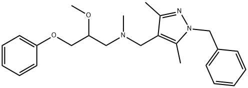 N-((1-Benzyl-3,5-dimethyl-1H-pyrazol-4-yl)methyl)-2-methoxy-N-methyl-3-phenoxypropan-1-amine Structure