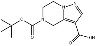 5-{[(2-Methyl-2-propanyl)oxy]carbonyl}-4,5,6,7-tetrahydropyrazolo[1,5-a]pyrazine-3-carboxylic acid Structure