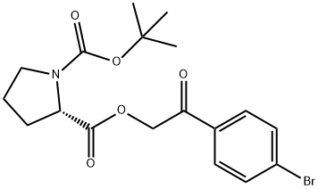 (S)-2-(2-(4-bromophenyl)-2-oxoethyl) 1-tert-butyl pyrrolidine-1,2-dicarboxylate(WXG03504) Structure