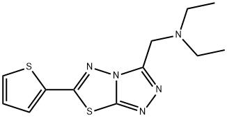 N-ethyl-N-{[6-(thiophen-2-yl)[1,2,4]triazolo[3,4-b][1,3,4]thiadiazol-3-yl]methyl}ethanamine,1282097-38-4,结构式