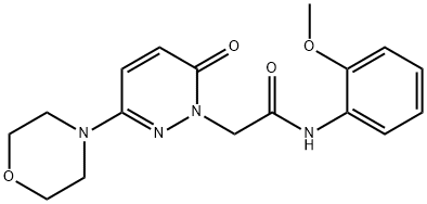 N-(2-methoxyphenyl)-2-[3-(morpholin-4-yl)-6-oxopyridazin-1(6H)-yl]acetamide 化学構造式