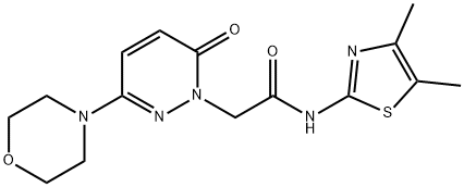 N-[(2Z)-4,5-dimethyl-1,3-thiazol-2(3H)-ylidene]-2-[3-(morpholin-4-yl)-6-oxopyridazin-1(6H)-yl]acetamide 结构式