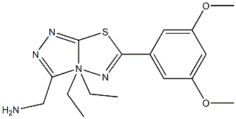 N-{[6-(3,5-dimethoxyphenyl)[1,2,4]triazolo[3,4-b][1,3,4]thiadiazol-3-yl]methyl}-N-ethylethanamine,1282113-61-4,结构式
