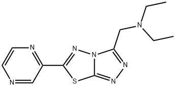 N,N-diethyl-N-{[6-(2-pyrazinyl)[1,2,4]triazolo[3,4-b][1,3,4]thiadiazol-3-yl]methyl}amine 结构式