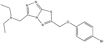 N-({6-[(4-bromophenoxy)methyl][1,2,4]triazolo[3,4-b][1,3,4]thiadiazol-3-yl}methyl)-N-ethylethanamine,1282127-18-7,结构式