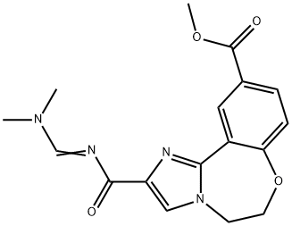 (E)-methyl 2-(((dimethylamino)methylene)carbamoyl)-5,6-dihydrobenzo[f]imidazo[1,2-d][1,4]oxazepine-10-carboxylate,1282516-47-5,结构式