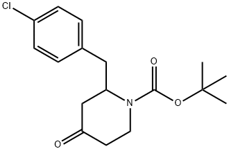 tert-butyl 2-(4-chlorophenyl)-4-oxopiperidine-1-carboxylate Structure