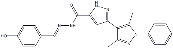 N'-[(E)-(4-hydroxyphenyl)methylidene]-3',5'-dimethyl-1'-phenyl-1H,1'H-3,4'-bipyrazole-5-carbohydrazide|