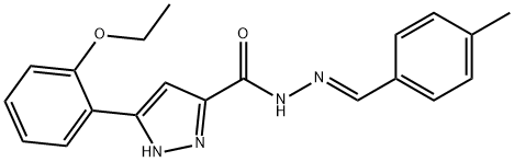 3-(2-ethoxyphenyl)-N'-[(E)-(4-methylphenyl)methylidene]-1H-pyrazole-5-carbohydrazide 结构式