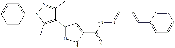 1285532-42-4 3',5'-dimethyl-1'-phenyl-N'-[(1E,2E)-3-phenylprop-2-en-1-ylidene]-1H,1'H-3,4'-bipyrazole-5-carbohydrazide