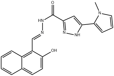 N'-[(E)-(2-hydroxynaphthalen-1-yl)methylidene]-3-(1-methyl-1H-pyrrol-2-yl)-1H-pyrazole-5-carbohydrazide Struktur