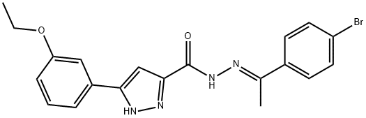 N'-[(1E)-1-(4-bromophenyl)ethylidene]-3-(3-ethoxyphenyl)-1H-pyrazole-5-carbohydrazide Structure