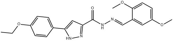 N'-[(E)-(2,5-dimethoxyphenyl)methylidene]-3-(4-ethoxyphenyl)-1H-pyrazole-5-carbohydrazide,1285536-25-5,结构式