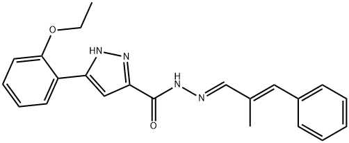 3-(2-ethoxyphenyl)-N'-[(1E,2E)-2-methyl-3-phenylprop-2-en-1-ylidene]-1H-pyrazole-5-carbohydrazide|