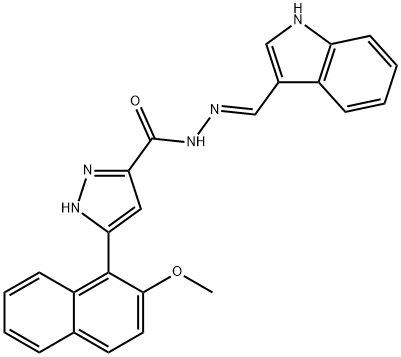 N'-[(E)-1H-indol-3-ylmethylidene]-3-(2-methoxynaphthalen-1-yl)-1H-pyrazole-5-carbohydrazide|