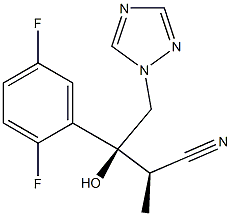 (2R,3S)-3-(2,5-difluorophenyl)-3-hydroxy-2-methyl-4-(1H-1,2,4-triazol-1-yl)butanenitrile Structure