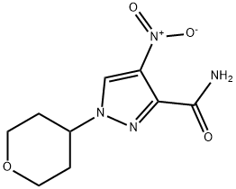 4-nitro-1-(tetrahydro-2H-pyran-4-yl)-1H-pyrazole-3-carboxamide,1287669-95-7,结构式