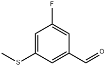 3-氟-5-(甲硫基)苯甲醛 结构式