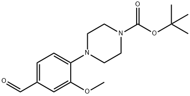TERT-BUTYL4-(4-FORMYL-2-METHOXYPHENYL)PIPERAZINE-1-CARBOXYLATE Structure