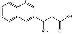 3-amino-3-(quinolin-3-yl)propanoic acid 化学構造式