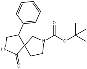 6-Oxo-9-Phenyl-2,7-Diaza-Spiro[4.4]Nonane-2-Carboxylic Acid Tert-Butyl Ester Struktur