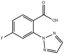 4-氟-2-(2H-1,2,3-三唑-2-基)苯甲酸,1293284-50-0,结构式