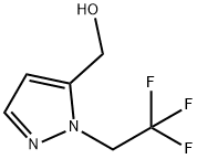 [1-(2,2,2-トリフルオロエチル)-1H-ピラゾール-5-イル]メタノール 化学構造式
