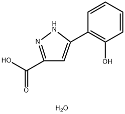 3-(2-Hydroxyphenyl)-1H-pyrazole-5-carboxylic acid hydrate Structure