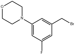 4-(3-(bromomethyl)-5-fluorophenyl)morpholine Structure