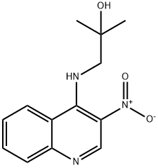 2-methyl-1-(3-nitroquinolin-4-ylamino)propan-2-ol 化学構造式