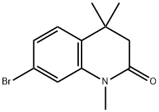 7-溴-1,4,4-三甲基-3,4-二氢-喹啉-2-酮 结构式