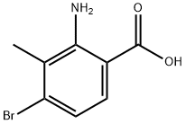 2-氨基-4-溴-3-甲基苯甲酸, 129833-29-0, 结构式
