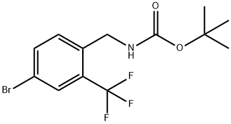 (4-溴-2-(三氟甲基)苄基)氨基甲酸叔丁酯,1299483-40-1,结构式