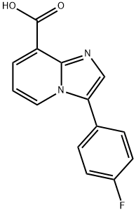 3-(4-Fluorophenyl)imidazo[1,2-a]pyridine-8-carboxylic acid 化学構造式