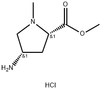 Methyl (4S)-4-amino-1-methyl-L-prolinate dihydrochloride Structure