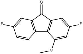 2,7-二氟-4-甲氧基-9H-芴-9-酮 结构式