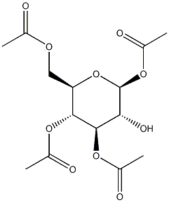 1,3,4,6-O-四乙酰-Β-D-葡萄糖, 13036-15-2, 结构式