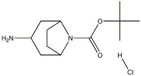 3-Amino-8-aza-bicyclo[3.2.1]octane-8-carboxylic acid tert-butyl ester hydrochloride Structure