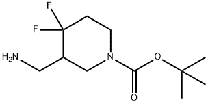 tert-butyl 3-(aminomethyl)-4,4-difluoropiperidine-1-carboxylate Structure