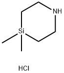 4,4-二甲基-[1,4]硅杂哌啶盐酸盐 结构式