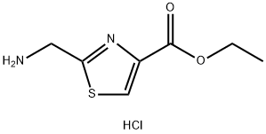 2-(氨基甲基)-1,3-噻唑-4-羧酸乙酯二盐酸盐,1306603-28-0,结构式